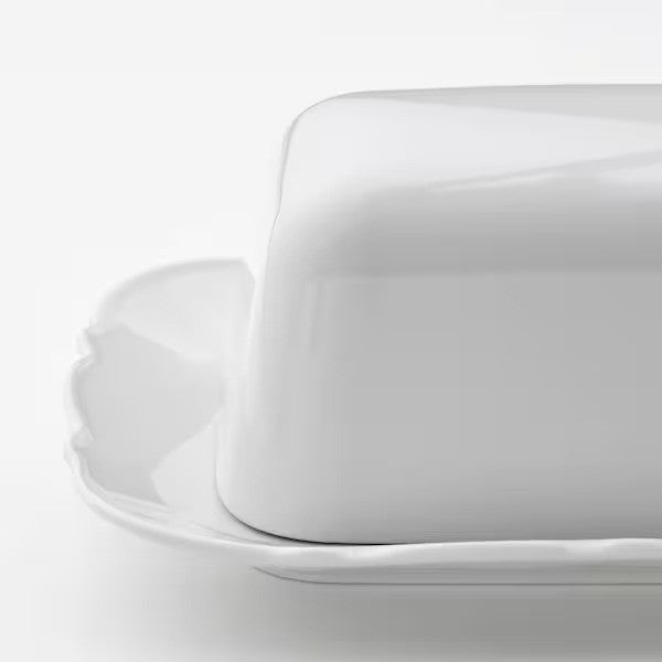 UPPLAGA Butter dish, white